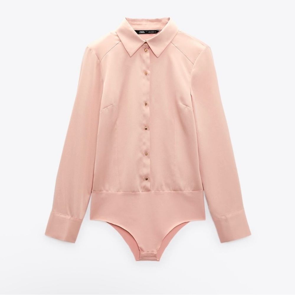 ZARA | Blush Long Sleeve Bodysuit